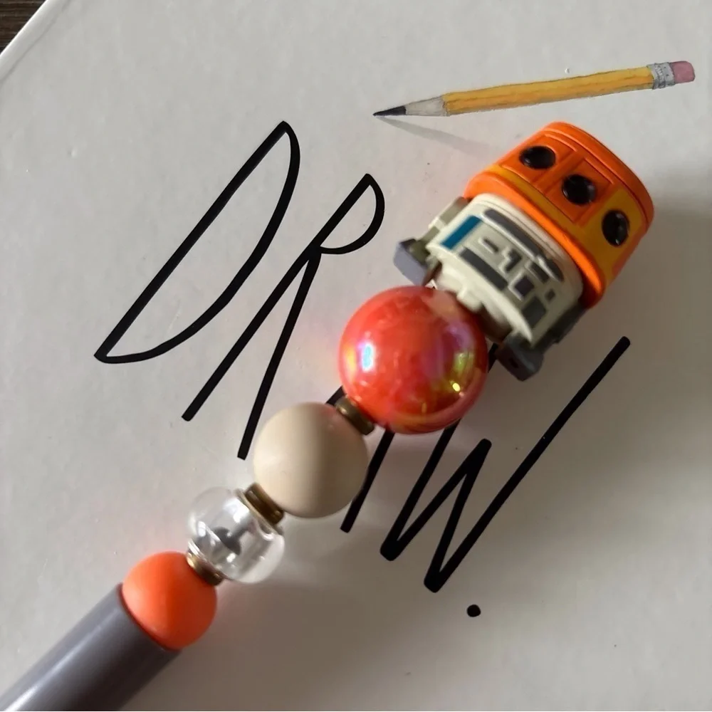Disney Doorables: Star Wars: Chopper (C1-109) handmade beaded pen